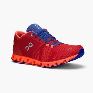 ON RUNNING WOMENS CLOUD-X RUNNING SHOES - RED/ FLASH